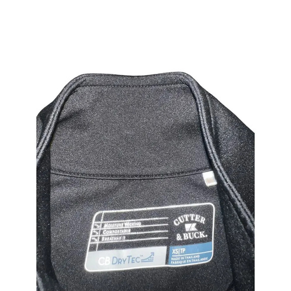 Cutter & Buck Women's XS Black/Blue Full Zip Mock Neck Moisture Wicking Jacket - Picture 3 of 4